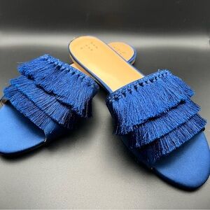a new day Blue Fringe Mules